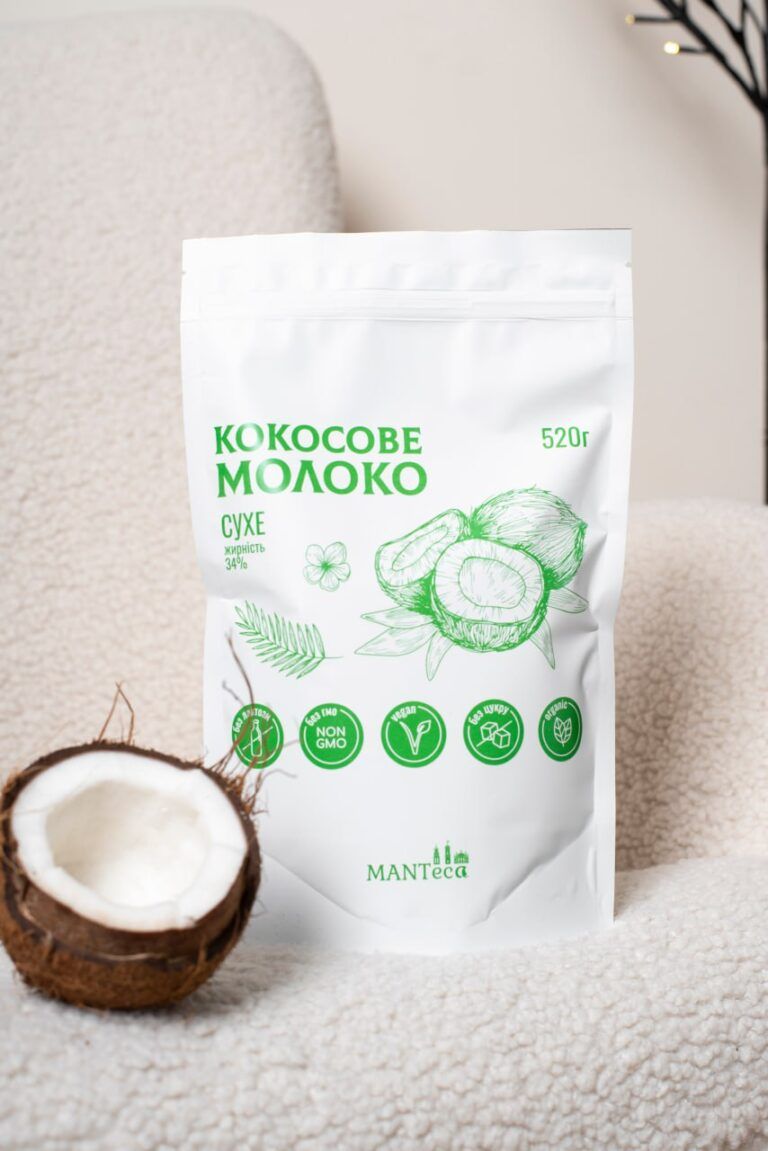 Сухе кокосове молоко, жирність 34% ТМ Manteca, 520г