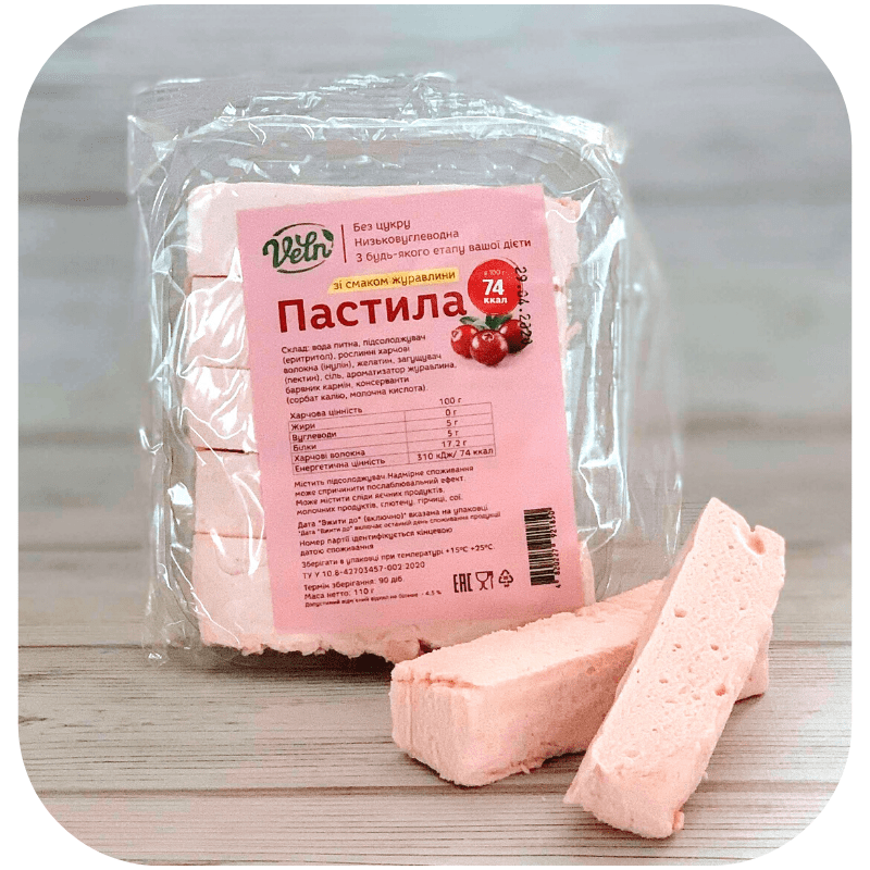 Пастила зі смаком журавлини