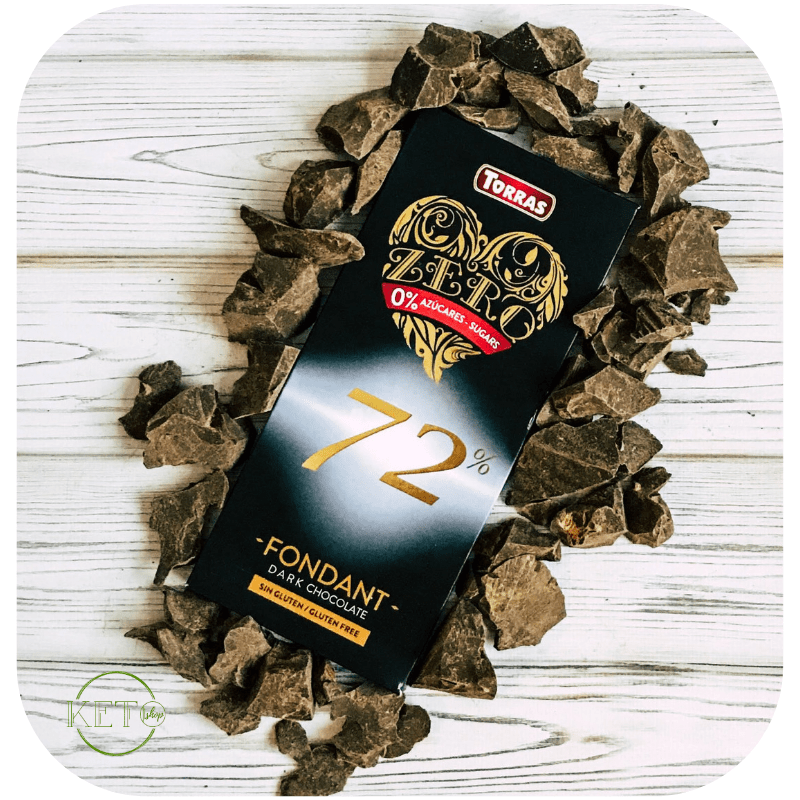 Чорний шоколад без цукру Torras Zero Dark Chocolate Fondant 72%, 100г