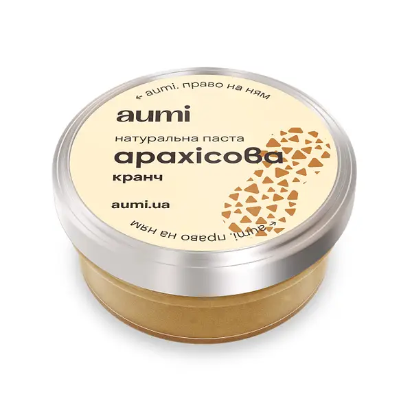 Арахісова паста «кранч» (з хрусткими шматочками арахісу) ТМ Aumi, 50 г
