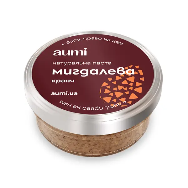 Мигдалева паста кранч без цукру ТМ Aumi, 50г